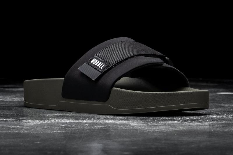 Men's Nobull Ivy Adjustabla Slides Blac | SG G2141S